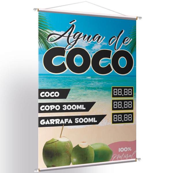 Imagem de Kit 3 Banner Agua De Coco - Preço Editável