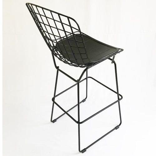 Imagem de Kit 3 Banquetas BERTOIA preta altura 70cm - Poltronas do Sul