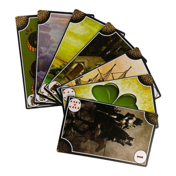 Imagem de Kit 3 Baralhos Oráculo Cigano Preto e Laranja 36 Cartas