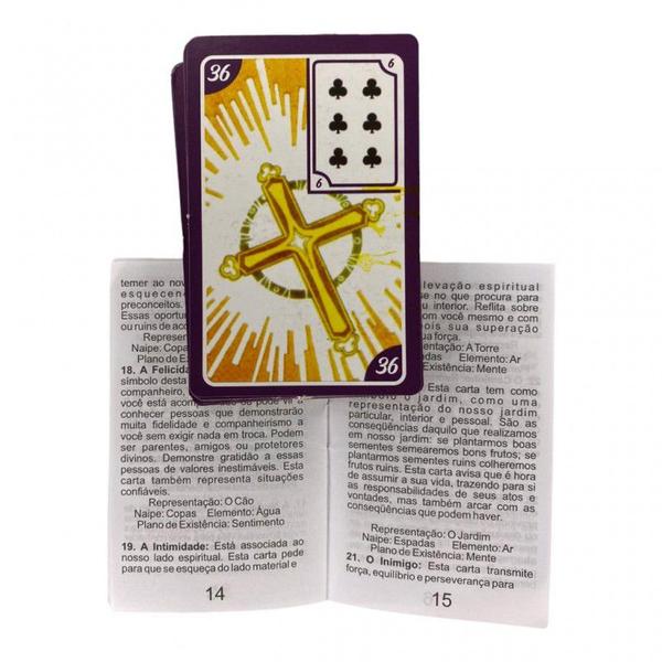 Kit 3 Baralhos Tarot Cartas Ciganas Roxo com 36 Cartas - META ATACADO Imagem de Kit 3 Baralhos Tarot Cartas Ciganas Roxo com 36 Cartas