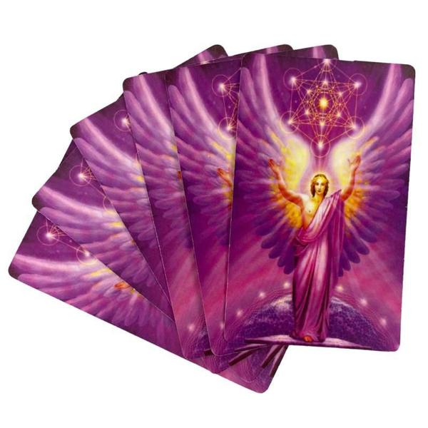 Imagem de Kit 3 Baralhos Tarot Clássicos Dos Anjos Rosa 22 Cartas