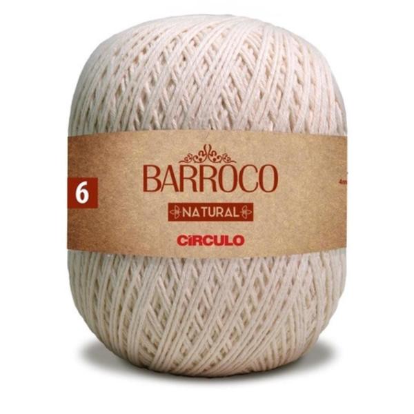 Imagem de Kit 3 Barbante Barroco Natural Círculo Fio 6 3.558m - 2100g