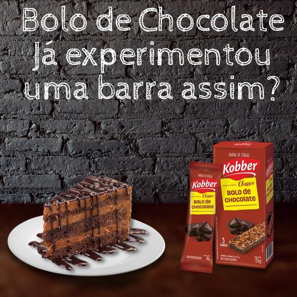 Imagem de Kit 3 Barra De Cereais Kobber Classic C/12un Bolo Chocolate