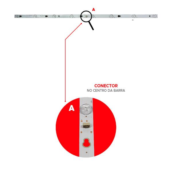 Imagem de Kit 3 Barra De Led Compatível Com L39s4900fs L39s4900 8 Leds