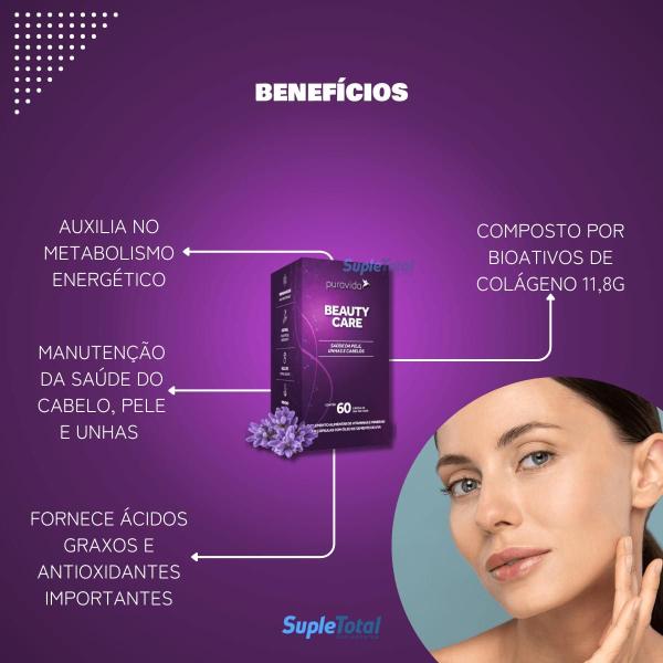 Imagem de Kit 3 Beauty Care Vitaminas Minerais 60 Cáp PuraVida