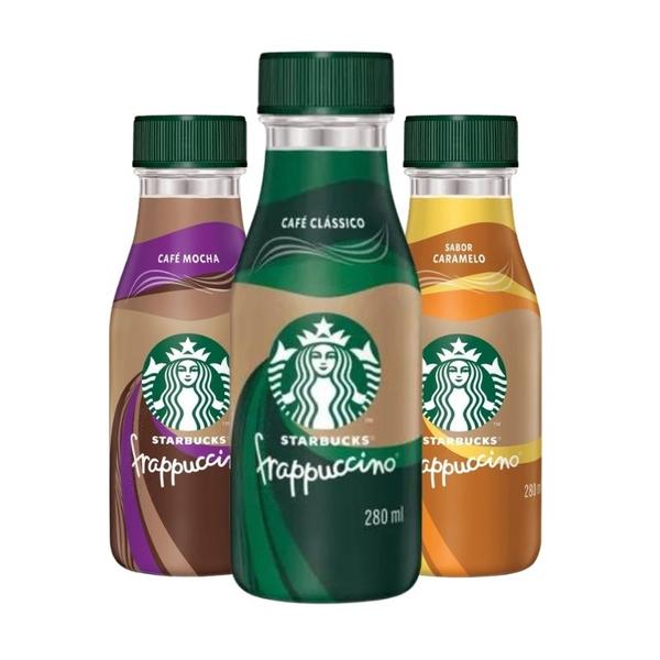 Kit 3 Bebidas Láctea Starbucks Frappuccino Sabores 280ml - Nestlé Imagem de Kit 3 Bebidas Láctea Starbucks Frappuccino Sabores 280ml