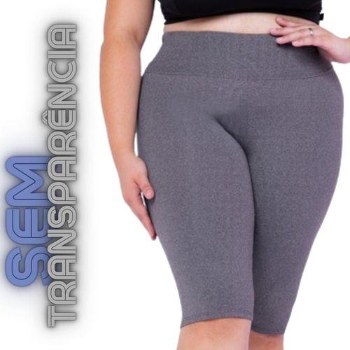 Imagem de Kit 3 Bermuda Fitness Plus Size Reforçada Cos Alto Dia A Dia