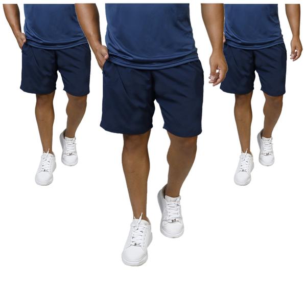 Imagem de Kit 3 Bermudas Shorts Corta Vento Academia Corrida Casual