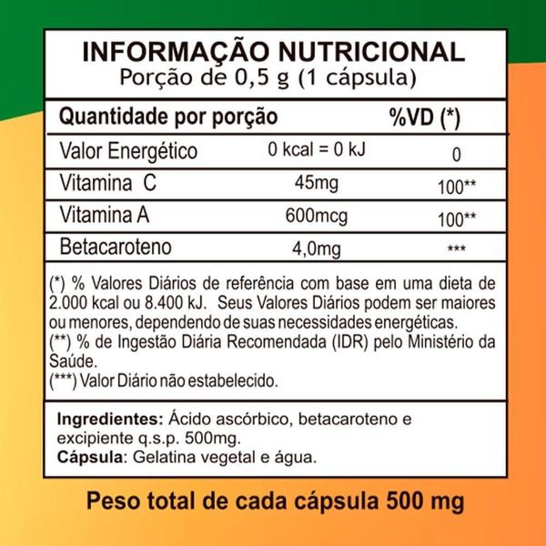 Imagem de Kit 3 Betacaroteno + Vit C Suplemento Vegano - 60 Caps - Unilife