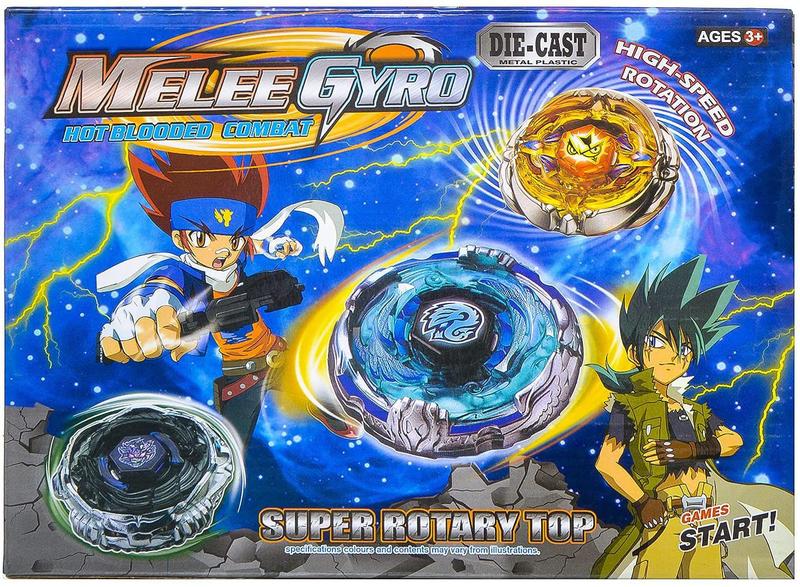 Imagem de Kit 3 Beyblade Metal Fusion Pião C/super Lançador Brinquedos.