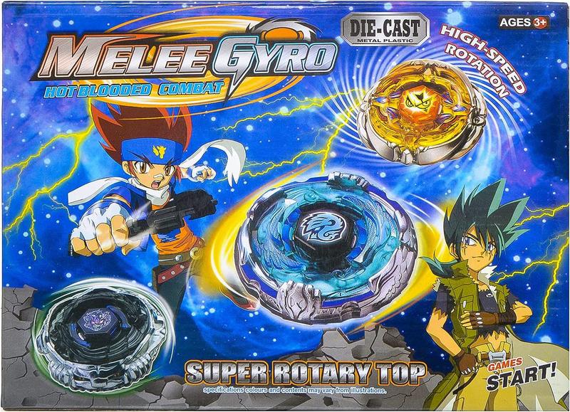 Imagem de Kit 3 Beyblade Metal Fusion Pião C/super Lançador Brinquedos