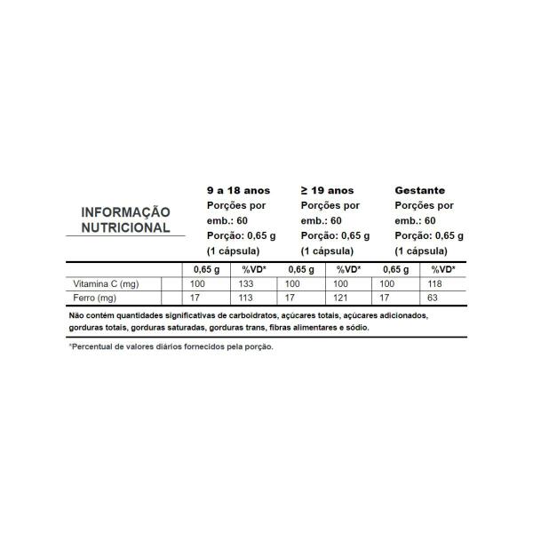 Imagem de Kit 3 Bio Ferro Vitaminas C Ferro Quelato 60 Cápsulas PuraVida