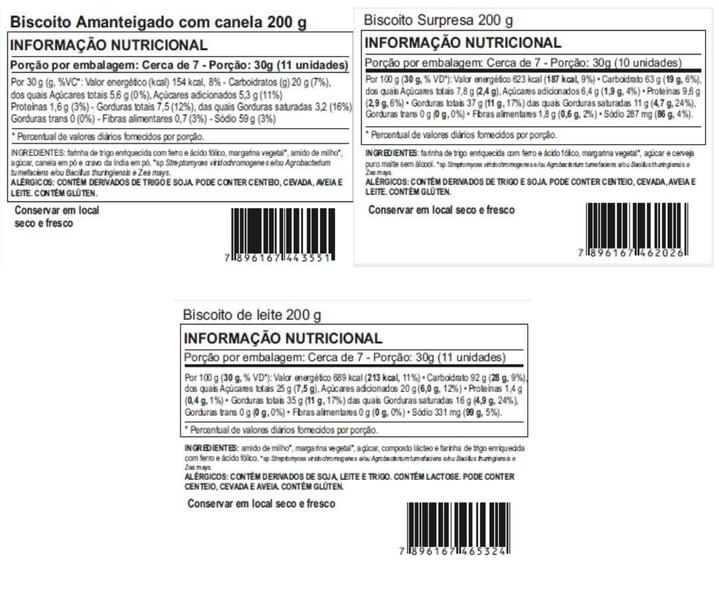 Imagem de Kit 3 Biscoito Amanteigado com Canela, Surpresa e Leite