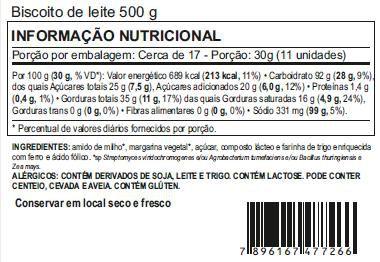 Imagem de Kit 3 Biscoito Caseiro Leite Natural