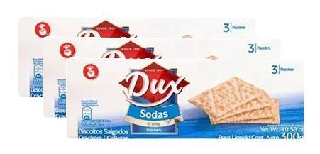 kit 3 Biscoito Colombiano Dux Craker Sodas Original 300g Imagem de kit 3 Biscoito Colombiano Dux Craker Sodas Original 300g
