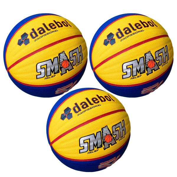 Imagem de Kit 3 Bola de Basquete Oficial 3x3 Profissional Tam 7 +NF