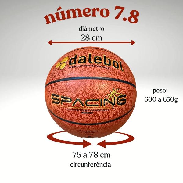 Imagem de Kit 3 Bola de Basquete Oficial Profissional Tam 7.8 LSB +NF