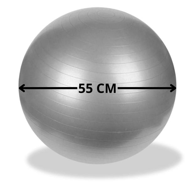 Imagem de Kit 3 Bola Pilates Suiça 55cm Abdominal Fisioterapia + Bomba