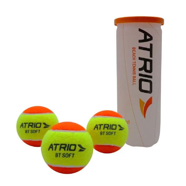 Imagem de Kit 3 Bolas de Beach Tennis ITF Soft Atrio - ES446