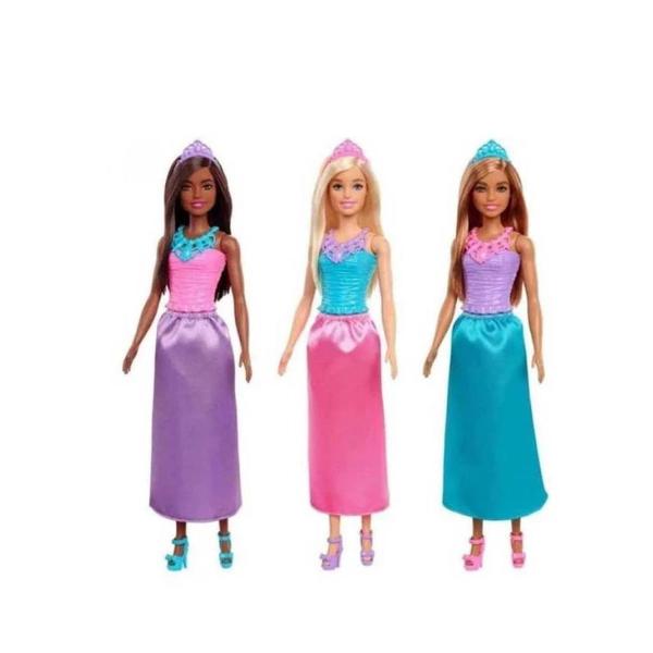 Imagem de Kit 3 Bonecas Barbie Fashion, Princesa e Malibu Brooklyn Negra - Mattel