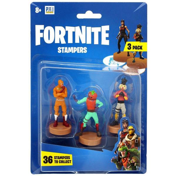 Imagem de Kit 3 Boneco Fortnite Carimbo 7cm Escolha a Skin - Sunny