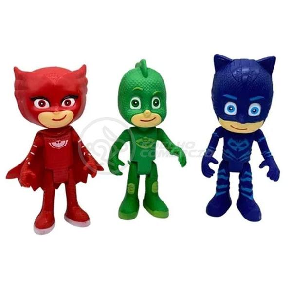 Imagem de Kit 3 Bonecos Brinquedos Pjmasks Grandes 14Cm