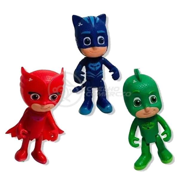 Imagem de Kit 3 Bonecos Brinquedos Pjmasks Grandes 14Cm