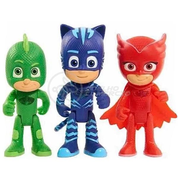 Imagem de Kit 3 Bonecos Brinquedos Pjmasks Grandes 14Cm