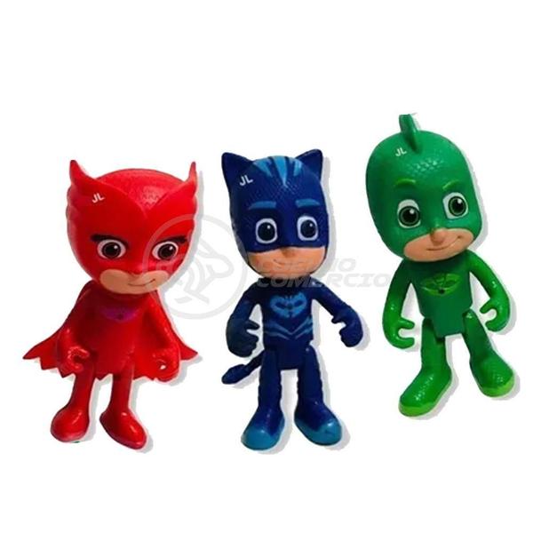 Imagem de Kit 3 Bonecos Brinquedos Pjmasks Grandes 14Cm