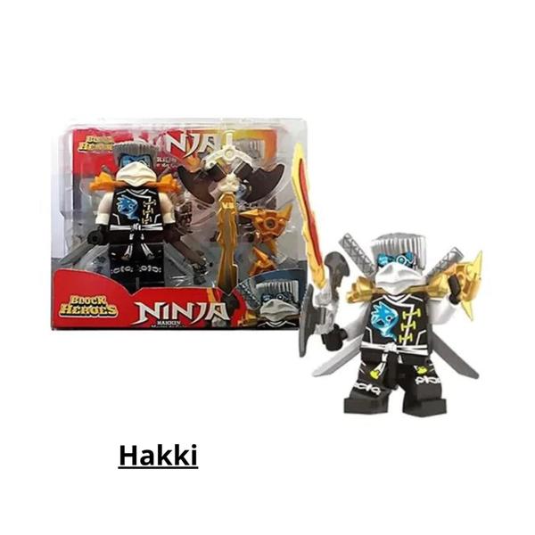 Imagem de Kit 3 Bonecos Colecionáveis Block Heroes Ninja - Polibrinq