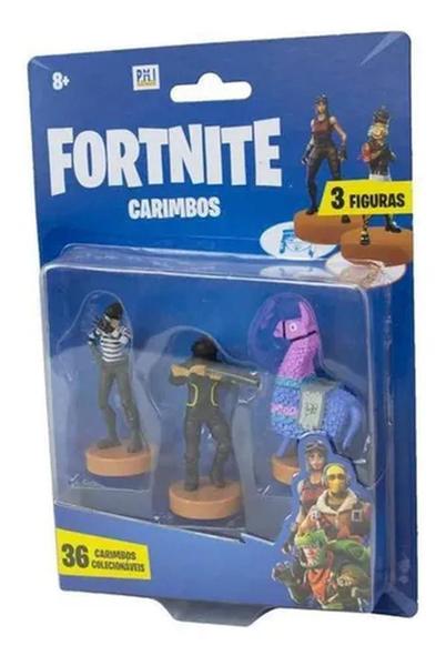 Imagem de Kit 3 Bonecos Fortnite Com Carrimbo 7M