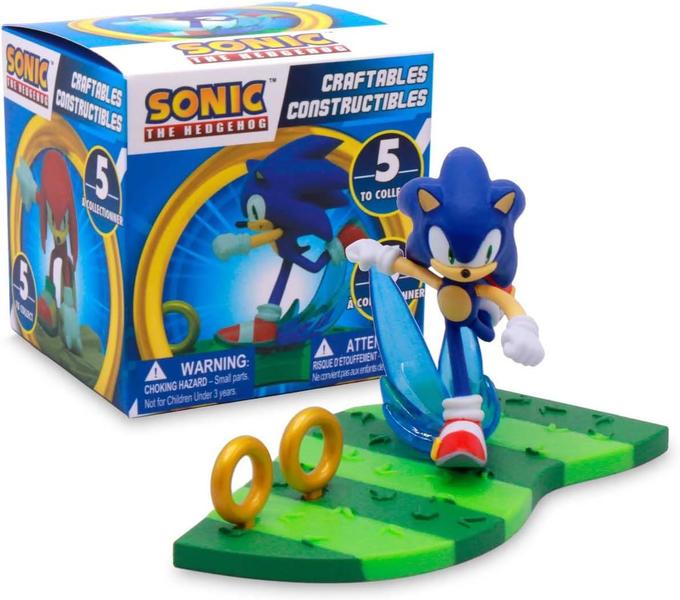 Imagem de Kit 3 Bonecos Sonic, Knuclkes Montáveis Sortidos Craftables