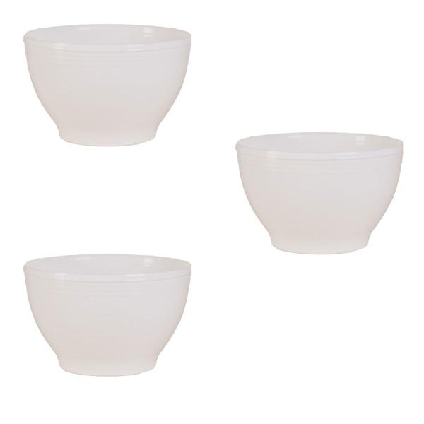 Imagem de Kit 3 Bowl Redondo Tigela LE CHEF 23,5x14,5  Cm Branca