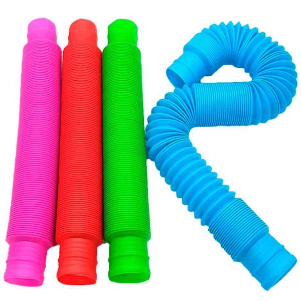 Imagem de Kit 3 Brinquedo Tubo Fidget Toy Pequeno Sensor Bobina Sifão