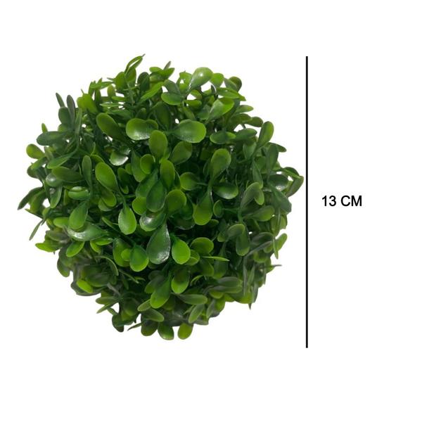 Imagem de Kit 3 Buchinho Artificial Verde Claro Bola de Grama Topiaria