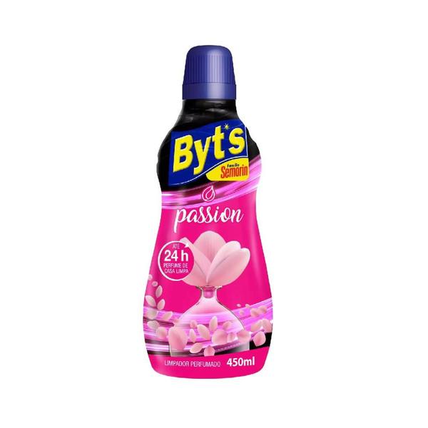 Kit 3 Byts Limpador Perfumado Passion 450ml 24h de perfume - Semorin Imagem de Kit 3 Byts Limpador Perfumado Passion 450ml 24h de perfume