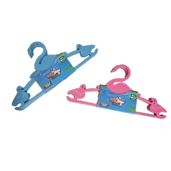 Imagem de Kit 3 Cabides Infantil Bebê Baby Rosa Azul Roupa (2410)