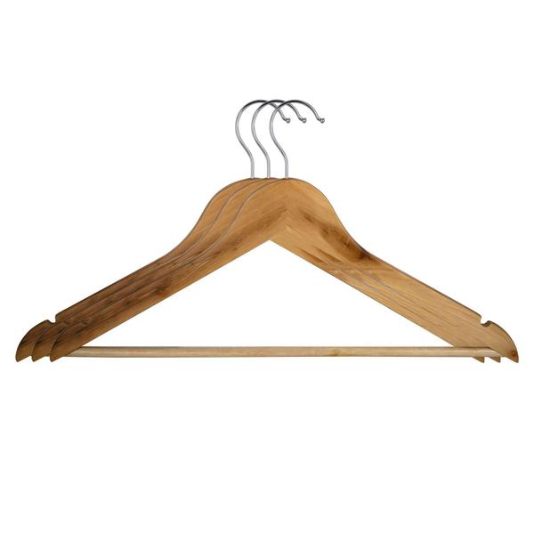 Kit 3 Cabides Madeira Para Camisa E Calça Rayco Imagem de Kit 3 Cabides Madeira Para Camisa E Calça Rayco
