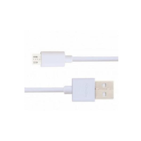 Kit 3 Cabos Usb V8 Branco Kingo 1M 2.1A Para Moto E6 Plus Imagem de Kit 3 Cabos Usb V8 Branco Kingo 1M 2.1A Para Moto E6 Plus