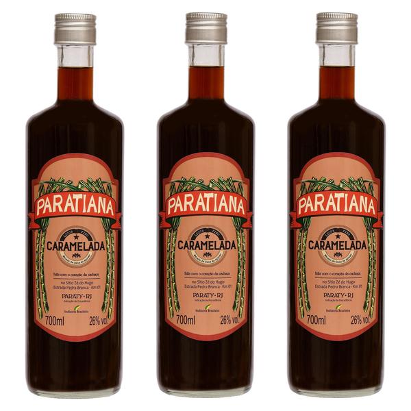 Imagem de Kit 3 Cachaça Caramelada Paratiana 700 Ml