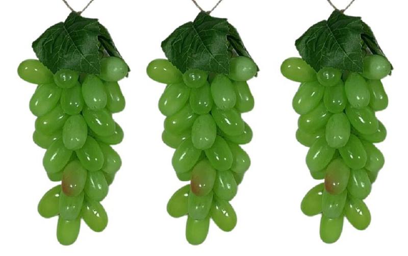 Kit 3 cachos de uvas artificiais, 17 cm/decoração/arranjos/parreira/videira - NOVIDÁDIVAS Imagem de Kit 3 cachos de uvas artificiais, 17 cm/decoração/arranjos/parreira/videira