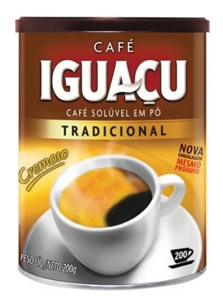 Kit 3 Café Iguaçu Solúvel Tradicional Em Pó Lata 200G - Iguacu Imagem de Kit 3 Café Iguaçu Solúvel Tradicional Em Pó Lata 200G
