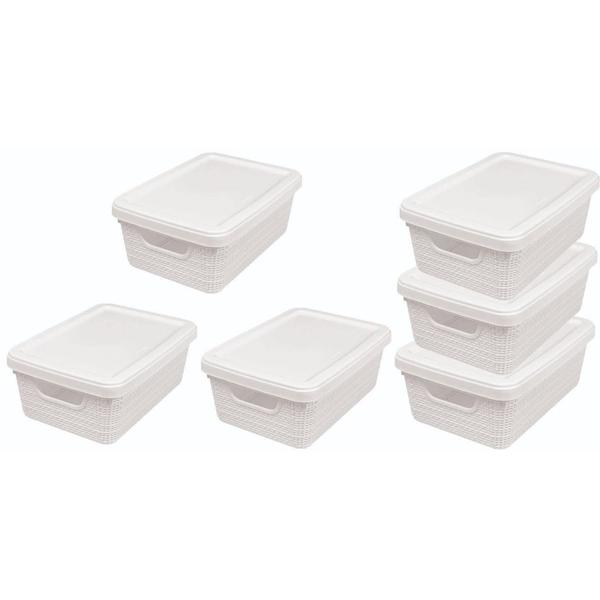 Kit 3 Caixa Organizadora Com Tampa Multiuso 5 Litros Reforçada Jaguar Banheiro Geladeira Armario Cozinha - Jaguar Utilidades Imagem de Kit 3 Caixa Organizadora Com Tampa Multiuso 5 Litros Reforçada Jaguar Banheiro Geladeira Armario Cozinha