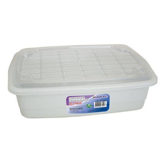 Imagem de Kit 3 Caixa Organizadora Container 5 L C/Tampa 34x24x11Cm