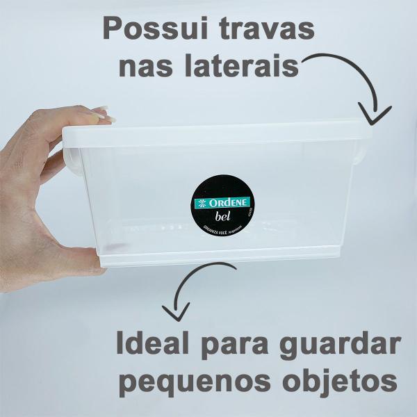 kit 3 Caixa Organizadora Tampa com Trava 1,5 lt 650ml 400ml Pote Multiuso Empilhável Plástico Ordene Imagem de kit 3 Caixa Organizadora Tampa com Trava 1,5 lt 650ml 400ml Pote Multiuso Empilhável Plástico Ordene