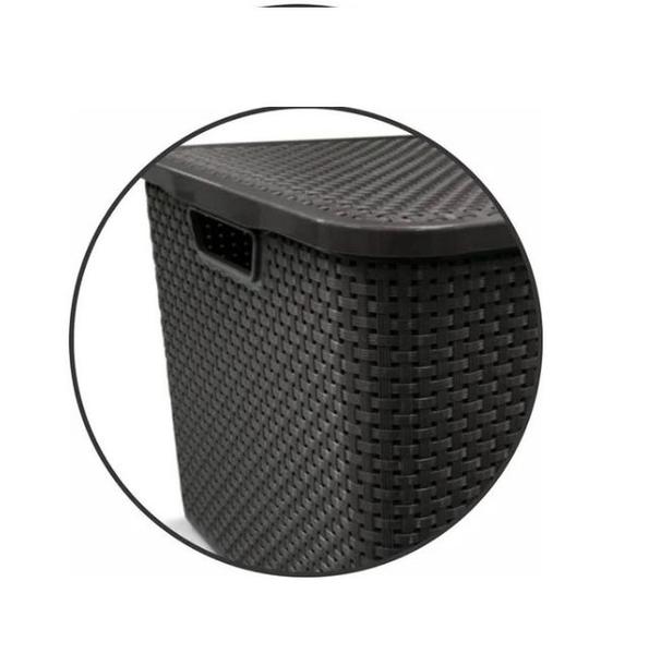 Imagem de Kit 3 Caixa Rattan Organizadora de Remédios 40Lts Preta