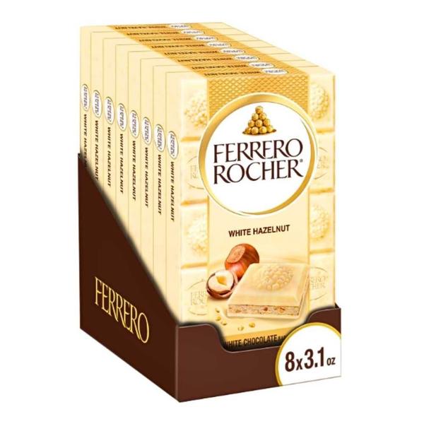 Imagem de Kit 3 Caixas Barra Chocolate FERRERO ROCHER 90g C/ 8un Cada