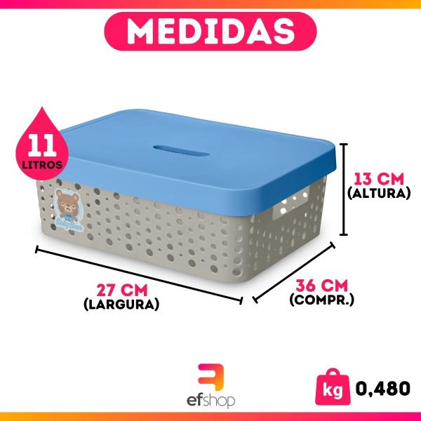 Imagem de Kit 3 Caixas - COM Tampa - Trama Rattan Baby - PMG