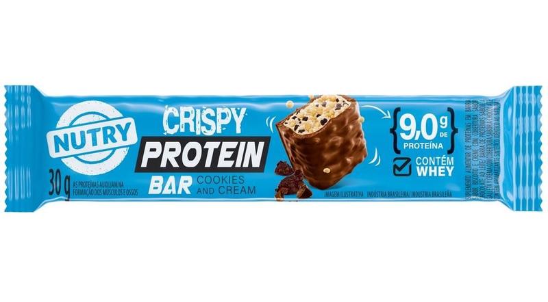 Imagem de Kit 3 caixas de barras de proteína crispy protein bar nutry linha completa 3x360g nutrimental