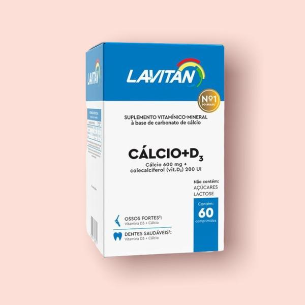 Imagem de Kit 3 caixas Suplemento alimentar lavitan cálcio + D 60 comprimidos